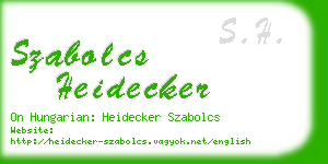 szabolcs heidecker business card